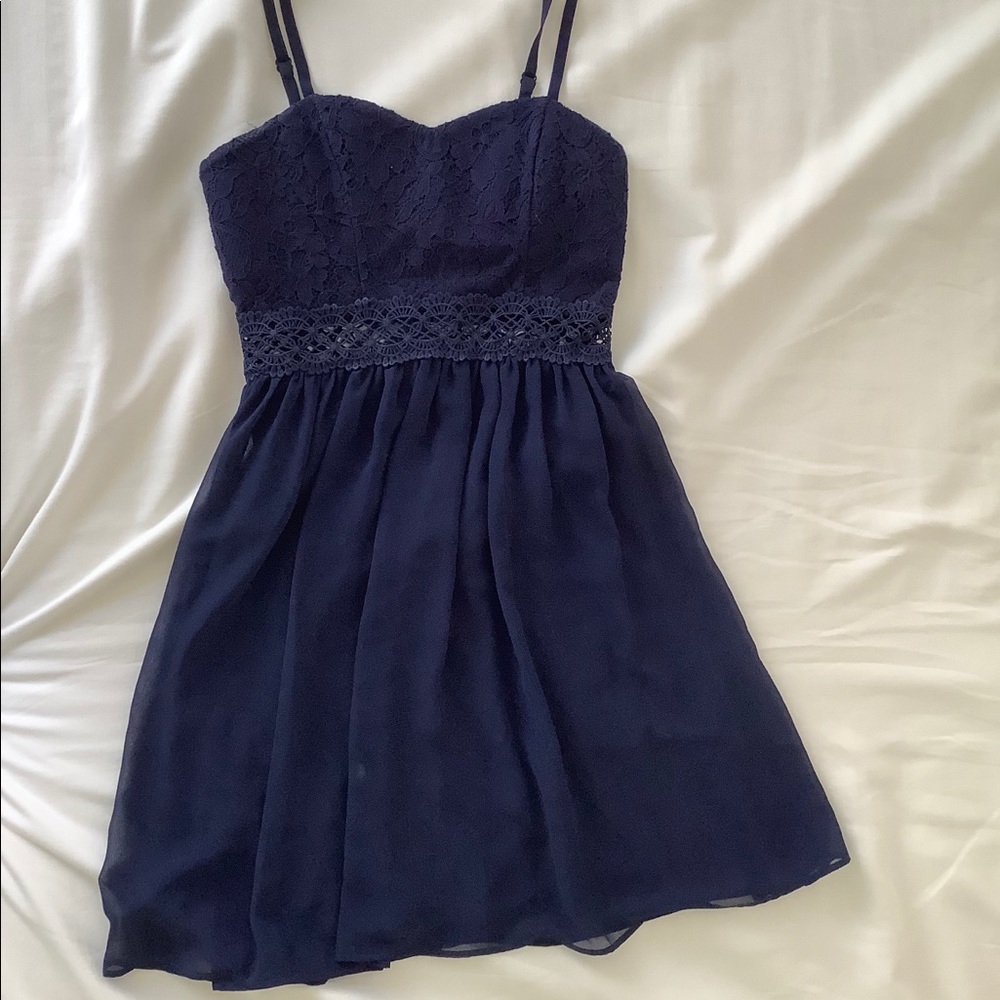 navy blue cocktail dress